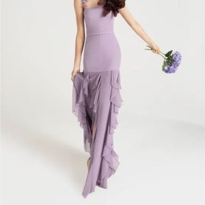 Charlene Ruffle Embellished Gown